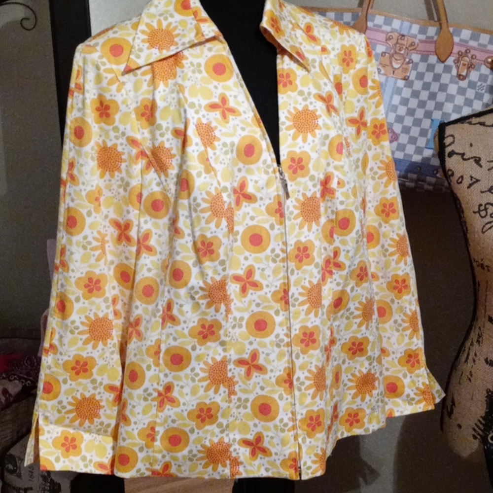 White, Yellow and Orange Lightweight Jacket